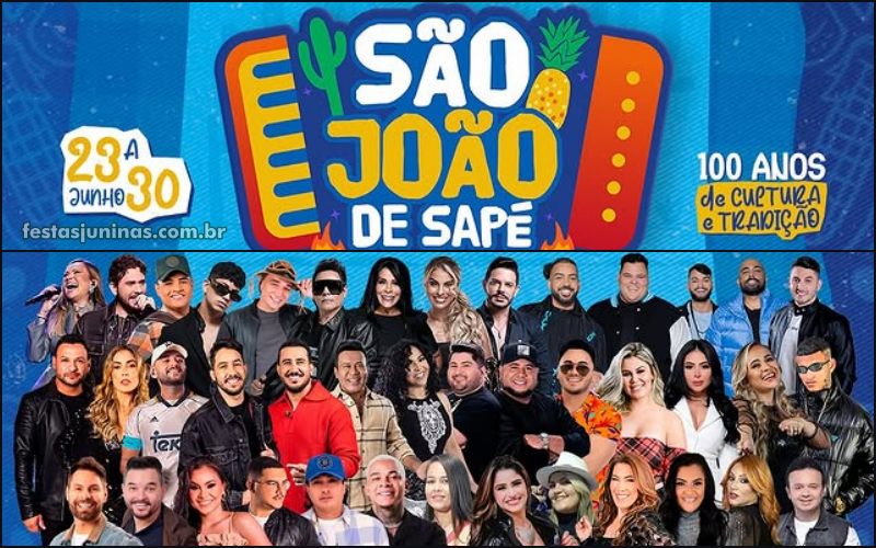 Festa de São João 2025 em Sapé - Festas Juninas na Paraíba
