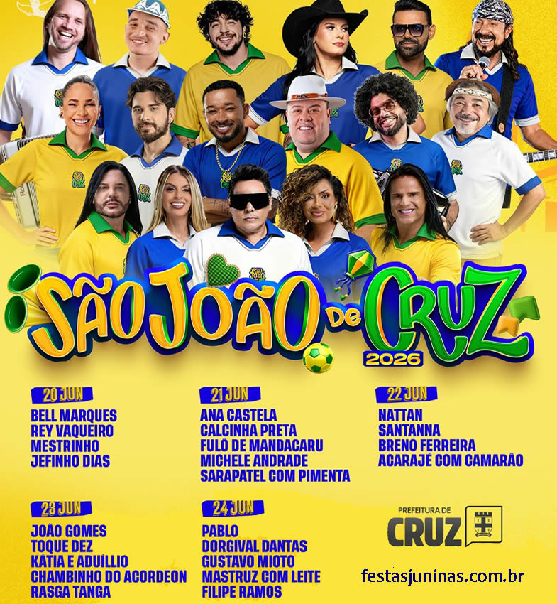 São João de Cruz das Almas 2026 - Festas Juninas na Bahia