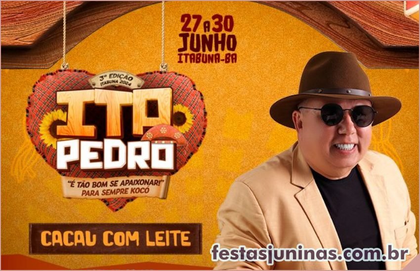 Show da Banda Cacau com Leite no Ita Pedro -Festa Junina de Itabuna 2024 na Bahia